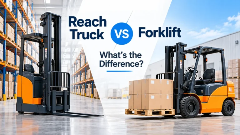 Reach truck vs. forklift comparison in a warehouse