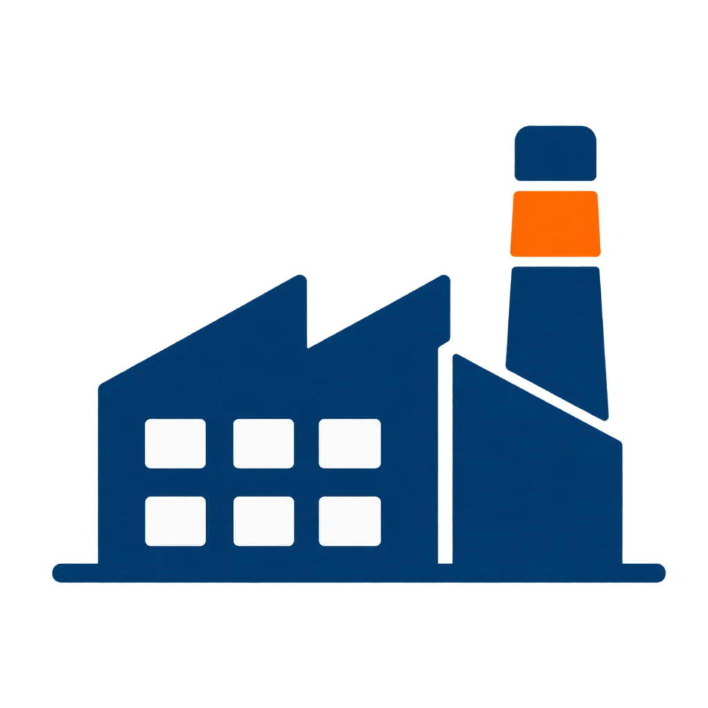 Industrial factory icon representing industrial experience