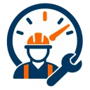 Experienced forklift technician icon
